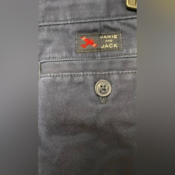 Janie and Jack Navy Cotton Pants Airplane 4T - Picture 4 of 6